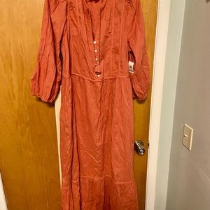 Old Navy Spring Dress Coral/Rust Color Size Medium